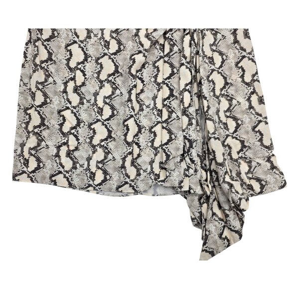 Women's - Vix Paula Hermanny Snake Print Wrap Skirt, Size XS - Picture 3 of 6